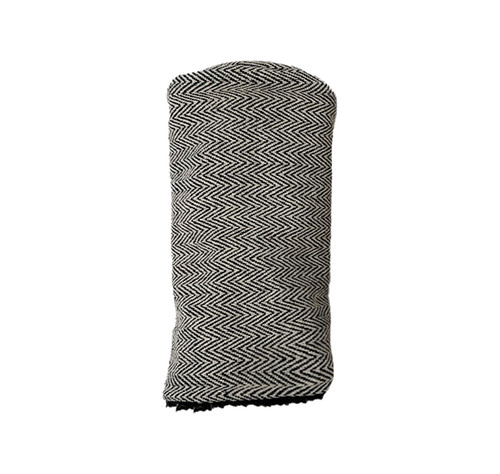 Black chevron tweed barrel - black,