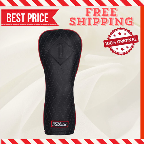 Jet black leather headcover - jet,